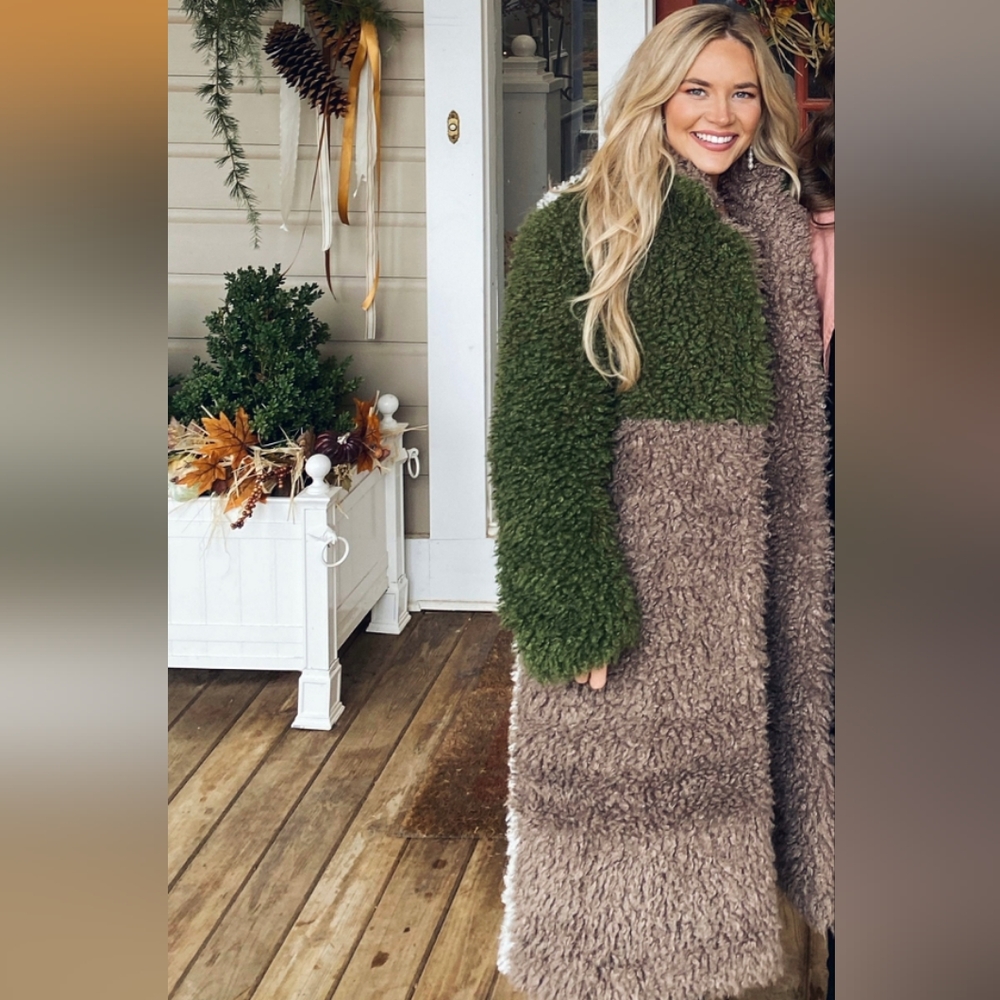 NWT ANTHRO | Hutch Colorblock Teddy Coat - Picture 8 of 13